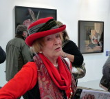 The lady in red