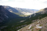 Climbing up switchbacks on Beartooth Highway, dubbed the most scenic highway in America