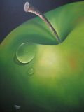 DELICIOUS GREEN   38 X 48  OIL ON CANVAS   SOLD. M. Rubio