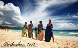 Young skimboarders