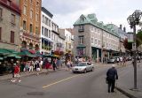 The intersection of Côte de la Fabrique, Garneau, Couillard and St. Jean streets in the Upper Town of Old Québec.