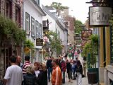 Rue du Petit-Champlain in the Lower Town section of Old Québec. Rue du Petit-Champlain is the city's oldest street.
