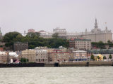 Photo from a ferry going from Québec City to Lévis. Lower Town & Séminaire du Québec (right - in Upper Town) are seen here.