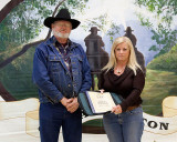 Kathy Conner receiving a Desk Jockey Award