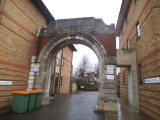 Memorial arch of site of Queen Mary Hospital, Stratford. My birthplace 1 mile from Olympic Stadium