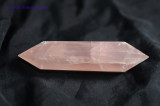Rose Quartz Crystal DT Double Terminated Wand Polished Point - The Love Stone