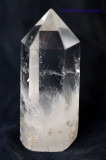 Clear Quartz Rock Crystal Polished Point Wand Obelisk with Metal Inclusion