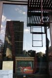 Bar Window Reflection of NYUs Silver Tower
