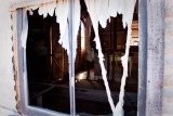 Looking into a deserted miners cottage.