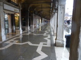 Shops isolated by flooding