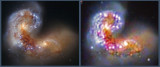 Hubble Comparison - Antennae