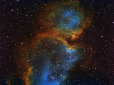 IC1848 - Soul or Foetus Nebula in HST palette
