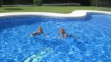 In the pool