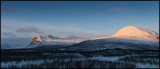 Panorama (4 pictures) over Kebnekaise and Vistasdalen - Lapland