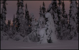 Mother and Child. Snow formation in Lapland
