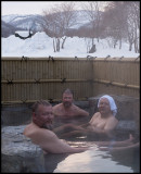Kari Wallgren, myself & Jari Peltomäki in the daily bath....