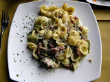 Orecchiette with sausage and beet greens ..  5707