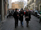 Margaret with Daniela and Roberta along via Giubbonari .. 3759