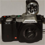 Pentax K-01 with Zorki turret finder.jpg