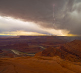 Lightning bolt at Dead Horse Point Utah