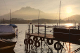 Sunset at lake Lucerne