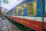 Train travelling between Lao Cai and Hanoi