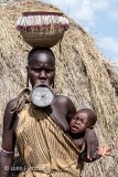 Mursi Woman with Unhappy Child