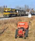 Virginian 1069 leads NS 117 South at Bowen KY 