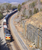 NS 117 starts up the hill at Tateville after a crew change at Burnside 