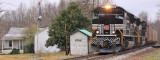 NYC 1066 on the point of a P&L Northbound passes through Rosine KY, the birthplace of Bluegrass legend Bill Monroe 