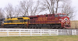 LeHigh Valley 8104 & Virginian 1069 at my favorite spot on the Louisville District