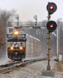NS 275 Southbound in the snow at Bowen 