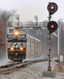 NS 275 Southbound in the snow at Bowen