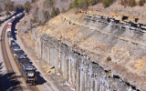 A spiffy looking Tophat in new paint leads NS 117 up the hill out of Burnside