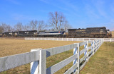 Wabash 1070 plays Second fiddle to a ratty looking GE on train 111 at Vanarsdale 