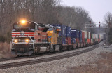 A Left Coast VIP brings NS 224 up the hill at East Waddy 