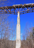 Southbound 197 leaps across the New River valley under a perfect blue sky.