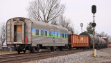 Former Central of Georgia observation car Fort Benning on the bottom of NS 111, headed for its new home in Oak Ridge TN