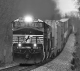 Westbound 224 gets back up to track speed at Bohon, after crawling through downtown Harrodsburg