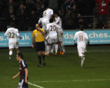Dean Wipes a Tear Away At The Swans Goal