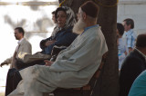 Sitting outside New Mosque