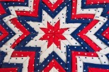 Red, white and blue quilt square