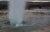 Strokkur erupting (it does do every 5 to 10 minuyes)