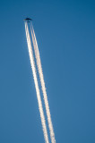 Contrails over Central Japan