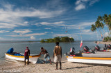 Namatanai beachfront, a base for speedboats serving Lihir Island