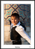 Uzbekistan, school boy