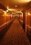 Hallway outside our room in the Queen Mary.