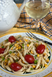 Fettucine with Corn and Tomatoes