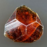 Burma brown tourmaline, doubly terminated tabular euhedron.