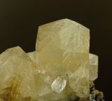 Doubly terminated calcite crystals to 22 mm on sphalerite, Jug Vein, Brownley Hill Mine, Cumbria. Ex Lindsay Greenbank.